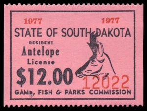 Dakota del Sur - SD-A20 1977 Antílope (residente) - Imagen 1 de 1
