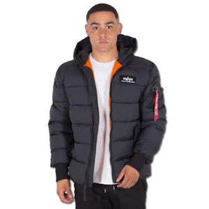 Alpha Industries Winterjacke Hooded Puffer Alpha FD schwarz gesteppt - Bild 1 von 21