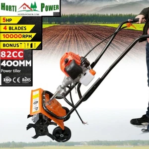 Tiller Cultivator 82CC Petrol Rotary Hoe Garden-Mini - Picture 1 of 11