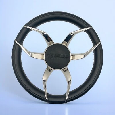 Volante Gussi Italia Ettore 13.75" Tahoe Boats Logo Radios Cromados Foto 1 de 4