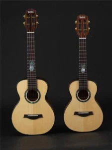 Full Solid Ukelele Solid Sprice & Rosewood 24 / 26 Inches Concert / Tenor - - Picture 1 of 7