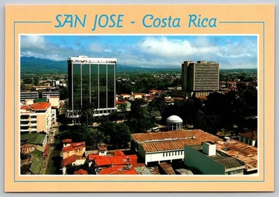 San Jose Costa Rica Bird's Eye View Postcard - Изображение 1 из 2