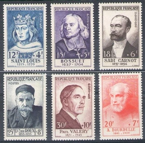1954 Francia - Francia - Celebridades Nº 989-994 - MNH** - Imagen 1 de 1