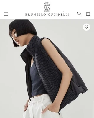 Chaleco Brunello Cucinelli Cashmere Monili Forro Térmico XL Nueva Etiqueta $4350 Foto 1 de 4
