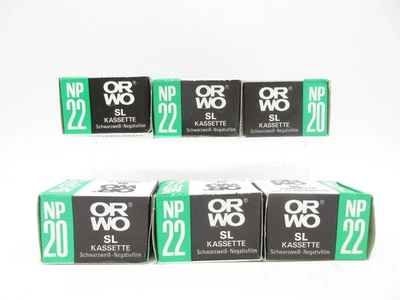 6 Stück - Konvolut abgelaufener ORWO SL Kassetten NP 20 Black&White-Mystery Pack - Bild 1 von 3