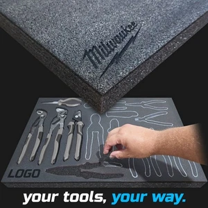 Milwaukee DARK shadow foam tool tray insert storage organizer toolbox kit set - Picture 1 of 16