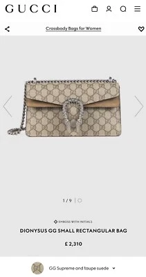 GUCCI Handbag Dionysus Beige Small Shoulder Bag 499623  RRP £2310 100% Authentic - Image 1 of 4
