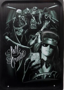 Platte Metall Gothic Schädel Last Cruise - Picture 1 of 1