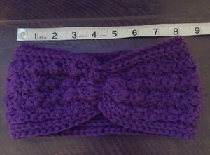 Homemade Dark Purple Headband Ear Warmer For Small Child - Picture 1 of 1
