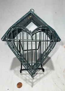 Vogelfutterhaus in Herzform für kleine Vögel hängende Samenstation Gartendeko - Bild 1 von 3