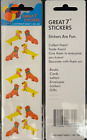 12 paquets d'autocollants Fuzzy Dog, "Great 7" sticker Designs, PFZ0108