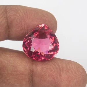 20.5 Ct Certified Natural Translucent Pear Pink Topaz Loose Gemstones AE-697 - Picture 1 of 16