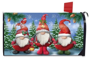 Invierno Gnomos Navidad Cubierta de Buzón Grande Carril de Madera de Briarwood - Imagen 1 de 5