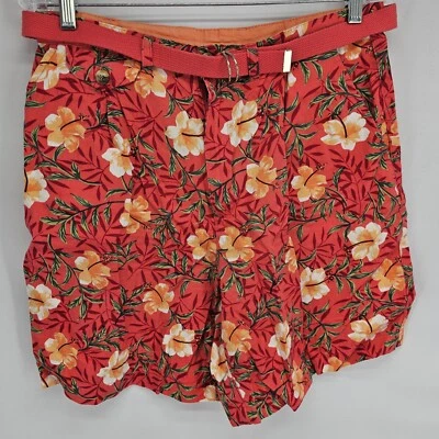 Pantalones florales vintage blancos ciervo playa rojo talla 10 para mujer Foto 1 de 4