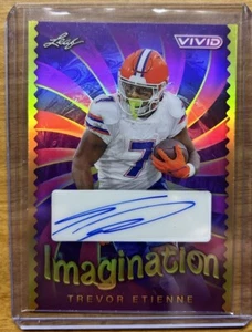 TREVOR ETIENNE AUTO #3/10 Leaf Vivid Imagination Autograph Georgia Bulldogs - Picture 1 of 2