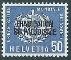 1962 SVIZZERA FRANCOBOLLI DI SERVIZIO LOTTA CONTRO LA MALARIA MNH ** - UR37
