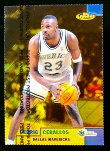 CEDRIC CEBALLOS 1999-00 Finest GOLD REFRACTOR /100 DIE CUT Mavericks #205 - Picture 1 of 2