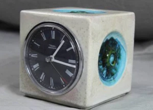 Vintage 60s - Cube Design Tischuhr - Diehl Electronic Uhr im Keramik Würfel /S12 - Bild 1 von 12