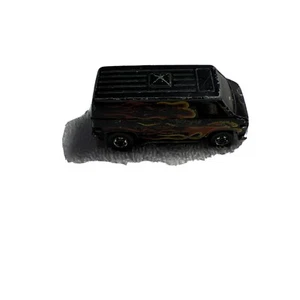 Vintage HOT WHEELS BLACKWALL 1974 SUPER VAN BLACK WITH FLAMES HONG KONG - Bild 1 von 8