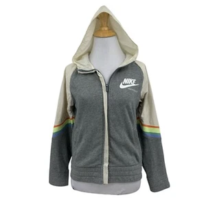 Nike Hoodie Girls Youth L Large Loose Fit Sportswear Heritage Zip Long Sleeve - Picture 1 of 13
