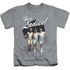 Three Stooges Boys T-Shirt Hey Ladies Heather Tee
