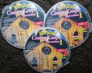 COUNTRY GOSPEL FAVORITES 3 CDG SET CHARTBUSTER HITS KARAOKE 50 SONGS CD+G 5102 - Imagen 1 de 2