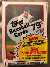 1989 Topps Baseball Cello Pack Jeff Russell Rangers & Jose Canseco Athletics