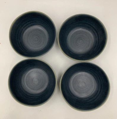 Pottery Barn Larkin Outdoor Cereal Bowls S/4 River Blue 6.25" diam #F135 - Image 1 of 4
