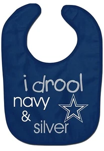 NFL Dallas Cowboys "I Drool" Baby Bib Newborn Infant Toddler Boy Girl - Picture 1 of 2