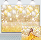Złote balony Błyszczące tło Urodziny Impreza Materiały Dziewczęta Studio fotograficzne Rekwizyty
