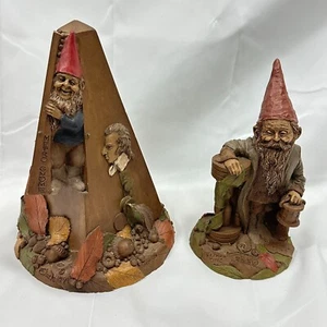 LOT OF 2 TOM CLARK GNOME 1 INK SIGNED FATHER TIME BACH MOZART CHOPIN METRONOME - Picture 1 of 10