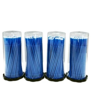 400 (4 Kegs) Blue Micro Brushes Regular Tips, Lash Tools Brush Makeup Eyelash - Picture 1 of 6