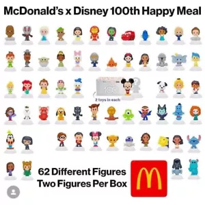 2023 McDONALD'S Disney's 100 Jahre Jubiläum Feier GLÜCKLICHES ESSEN SPIELZEUG ODER SET - Bild 1 von 38