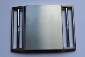 Steckschnalle, Steckschließe, Metall, silberfarben, ca. 50 mm  - Bild 1 von 4