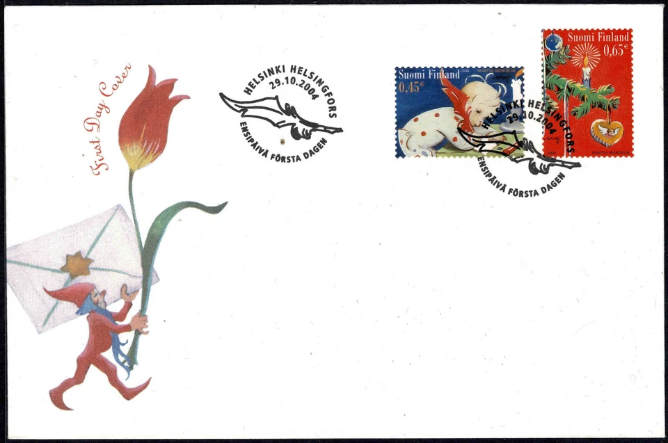 Finland 2004 Merry Christmas - Self-Adhesive Stamps  FDC - Mint - Image 1 of 1