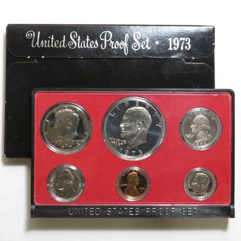 1973-S US Proof Set - 6-Coin w/ Box Cover