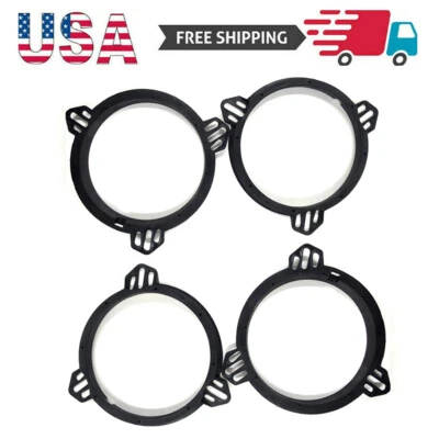 4PC Rings Fit Subaru Impreza Forester 6.5" Rear Door Speaker Adapter Spacer** - Image 1 of 4