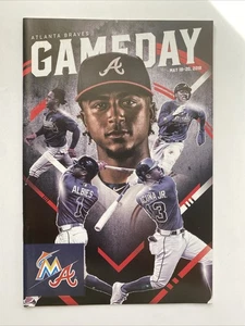 RONALD ACUNA OZZIE ALBIES Atlanta Braves Baseball 2018 Gameday Program SGA v MIA - Picture 1 of 2