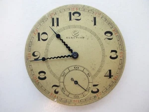 Election pocket watch movement - blued spirocheate style hands - running - Picture 1 of 4
