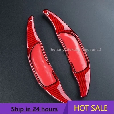 Pá de câmbio de volante de fibra de carbono real para Benz AMG GLC S63 E53 S65 C63 - Imagem 1 de 4