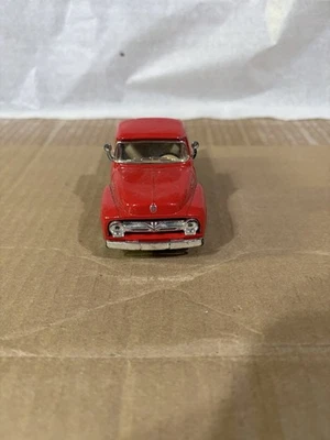 Kinsmart 1/36 Scale Red 1956 Ford F-100 Pickup Diecast Pull Back Truck - Image 1 of 4