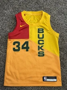 Giannis Antetokounmpo Milwaukee Bucks Nike City Edition Jersey Youth Small - Picture 1 of 3