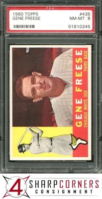 1960 TOPPS #435 GENE FREESE WHITE SOX PSA 8 - Image 1 of 4