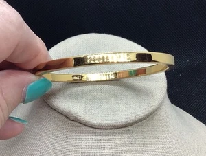 Vintage Monet Gold Tone Costume Bangle Bracelet 7 3/4" G255 - Picture 1 of 4