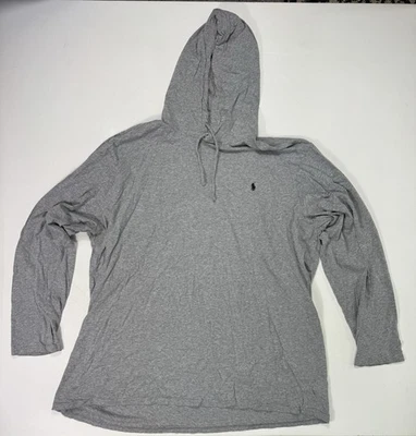 Polo Ralph Lauren Men's Jersey T-Shirt Hoodie Size 3XLT Grey Modern Classic - Image 1 of 4
