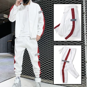 Mens Autumn Leisure 2-Piece Sportswear Pants Sports Suit Jogging Sweatshirt - Picture 1 of 22