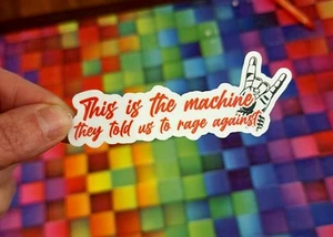 4" Rage Against The Machine Vinyl Sticker Punk Rock America Resist Protest Trump - Picture 1 of 3