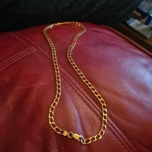 9ct Solid Gold Curb Chain 22inch 17.5grams - Picture 1 of 2