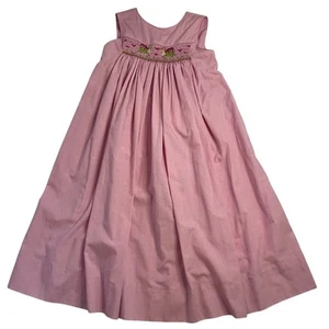 Amanda Remembered Smocked Ladybug Dress Pink - Size Girl's 6 - Picture 1 of 6