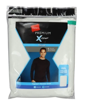 Hanes Premium X-Temp Tagless Thermal Long Sleeve Undershirt Men's T-Shirt NWT - Image 1 of 2
